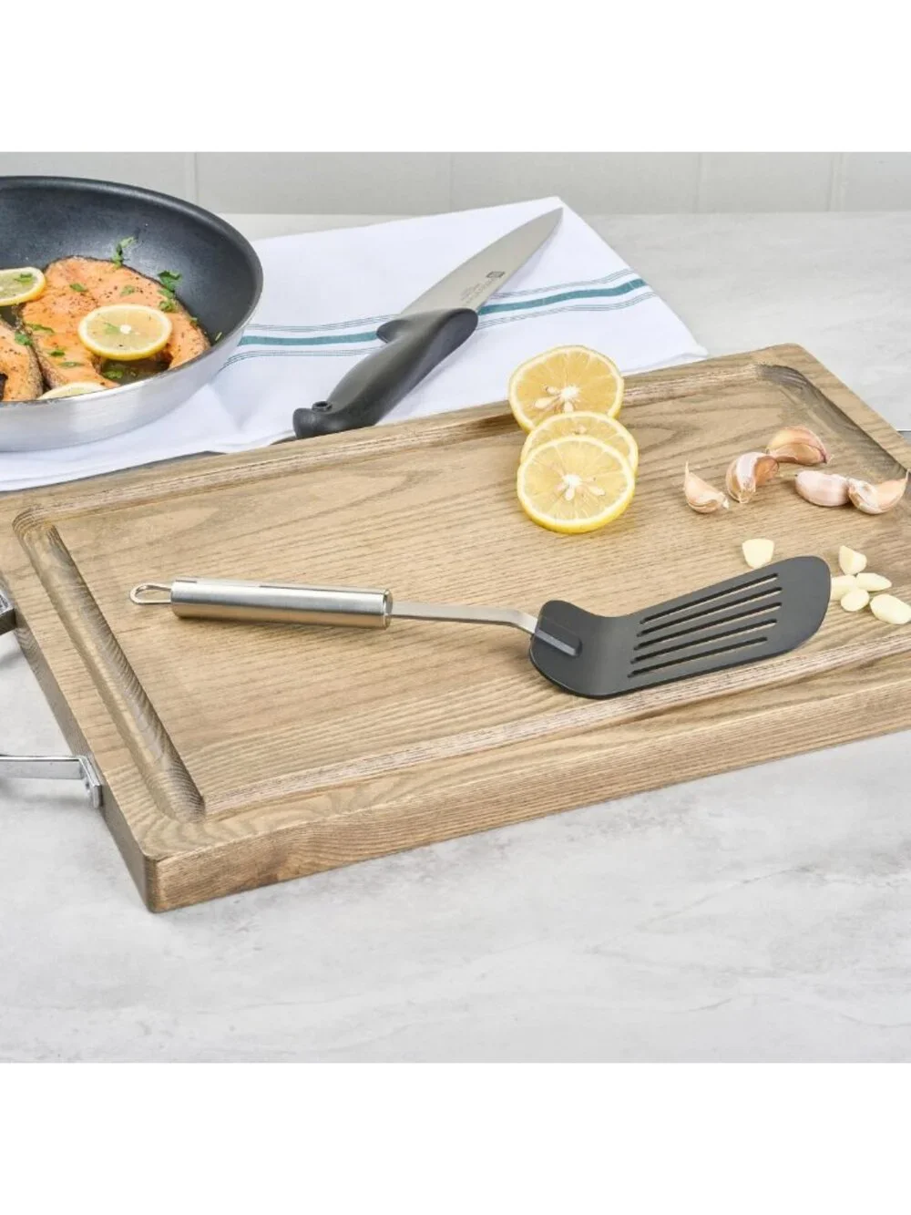 Large Heat-Resistant Slotted Turner Spatula Set - Non-Stick, Dishwasher Safe, 6